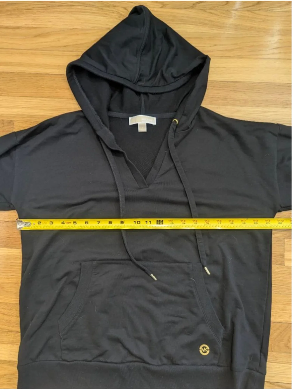 Michael Kors Black Hoodie Large Gold Accents